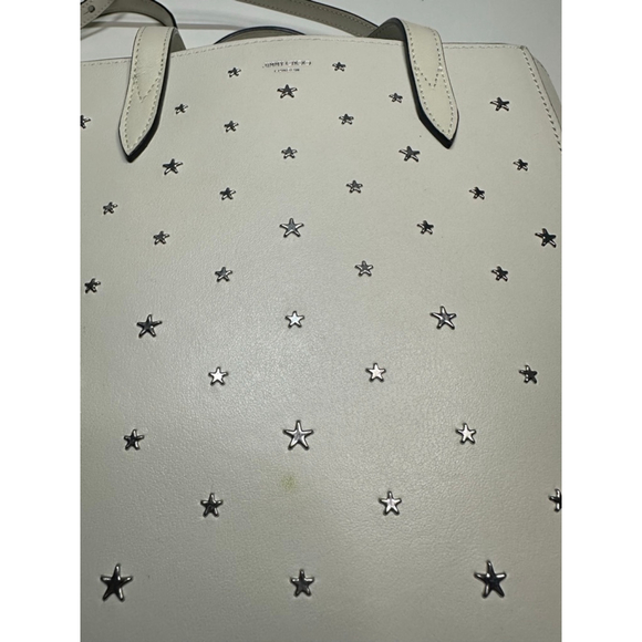 Women's Jimmy Choo Crossbody Bag White Silver Studded One Size - Picture 2 of 14